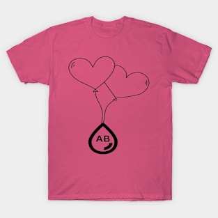 Heart with Blood Group AB T-Shirt